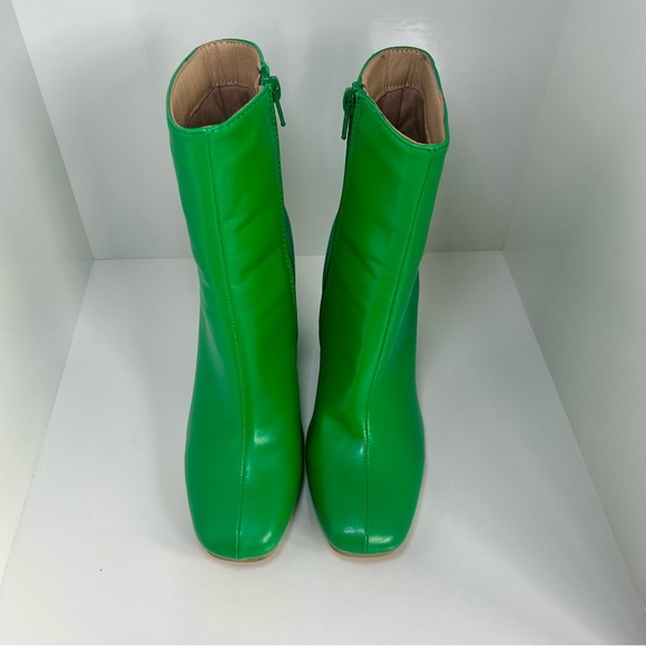 Women’s Streetwear Society Vibrant Green Heeled Boots, Size 6 - Picture 9 of 9